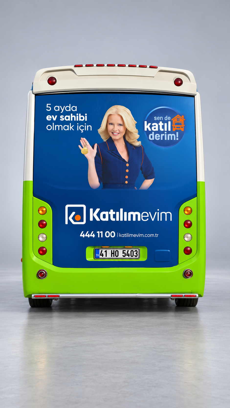 Katılımevim — otobüs reklamı