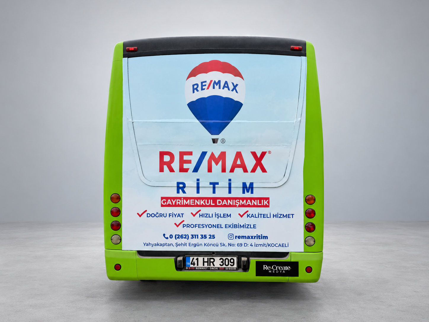 RE/MAX Ritim — otobüs reklamı
